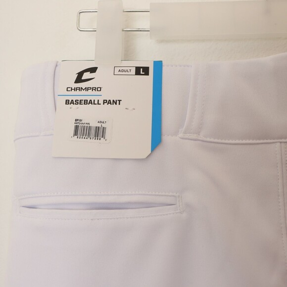 Champro Men's Adult Baseball Pant L Triple Crown Knicker Premium White NWT B4 - Picture 3 of 5